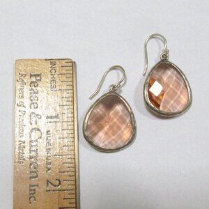 Peach colour sterling silver 925 drop earrings Silpada Ablaze W2775